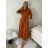 Šaty dlouhé košilové 3/4 dlouhý rukáv dámské KONSTANCE (S/M/L ONE SIZE) ITALSKÁ MÓDA IMPDY264885/DUR S/M/L bílá