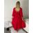 Šaty dlouhé košilové 3/4 dlouhý rukáv dámské KONSTANCE (S/M/L ONE SIZE) ITALSKÁ MÓDA IMPDY264885/DUR S/M/L bílá