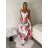 Šaty dlouhé letní na ramínka dámske (S/M/L ONE SIZE) TALIANSKA MÓDA IMPMNC266117/DUR S/M/L biela