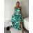 Šaty dlouhé letní na ramínka dámske (S/M/L ONE SIZE) TALIANSKA MÓDA IMPMNC266117/DUR S/M/L zelená