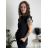 Tielko elegantné letné dámske DANA (S/M/L ONE SIZE) TALIANSKA MóDA IMM26M21800/DUR černá S/M/L