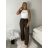 Nohavice letní dlouhé AURORA (S/M/L ONE SIZE) TALIANSKA MÓDA IMPNF261093/DUR sv. béžová S/M/L
