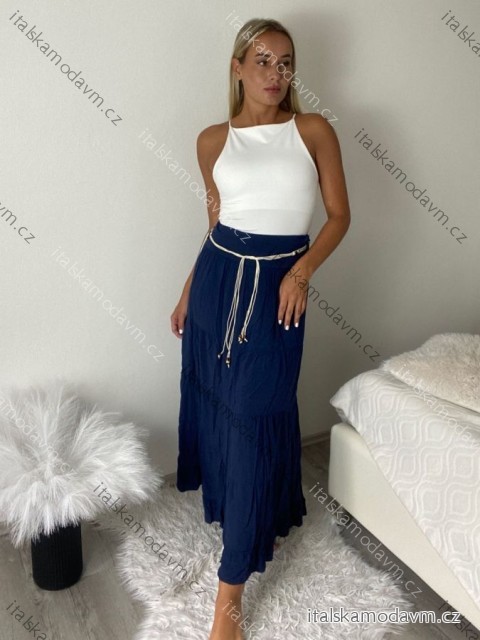Sukně dlouhá letní s páskem dámske BEATRICE  (S/M/L ONE SIZE) TALIANSKA MÓDA IMPMNC268013/DUR
