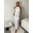 Sukně dlouhá letní s páskem dámske BEATRICE  (S/M/L ONE SIZE) TALIANSKA MÓDA IMPMNC268013/DUR S/M/L biela