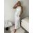 Sukně dlouhá letní s páskem dámske BEATRICE  (S/M/L ONE SIZE) TALIANSKA MÓDA IMPMNC268013/DUR S/M/L biela