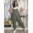 Kalhoty s laclem letní lněné dámské KORA (S/M/L ONE SIZE) TALIANSKA MÓDA IMSM26000202/DUR S/M/L béžová