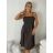 Šaty letní na ramínka dámské (S/M/L ONE SIZE) ITALSKÁ MÓDA IMPMNC265659/DUR S/M/L Černá