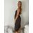 Šaty letní na ramínka dámské (S/M/L ONE SIZE) ITALSKÁ MÓDA IMPMNC265659/DUR S/M/L Černá