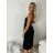 Šaty letní na ramínka dámské (S/M/L ONE SIZE) ITALSKÁ MÓDA IMPMNC265659/DUR S/M/L Černá