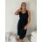 Šaty letní na ramínka dámske (S/M/L ONE SIZE) TALIANSKA MÓDA IMPMNC268035/DUR S/M/L čierna
