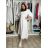 Šaty voľnočasové letný mušelín 3/4 dlhý rukáv dámske (S/M/L ONE SIZE) TALIANSKA MÓDA IM425495/DUR S/M/L bílá