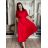 Šaty dlouhé košilové 3/4 dlouhý rukáv dámské KLEO (S/M/L ONE SIZE) ITALSKÁ MÓDA IMSM2600018/DUR S/M/L světle hnědá