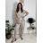 Súprava letnej tunika a nohavice dámska (S/M/L ONE SIZE) TALIANSKA MÓDA IMSM260000236/DUR S/M/L béžová