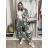 Cardigan s kapucí dámský maskač nadrozměr (44/46/48 ONE SIZE) ITALSKá MóDA IM5260006/DUR 44/46/48 zelená khaki