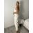 Kalhoty dlouhé letní dámské AVA (M/L ONE SIZE) ITALSKÁ MÓDA IMD24054