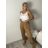 Kalhoty dlouhé letní dámské AVA (M/L ONE SIZE) ITALSKÁ MÓDA IMD24054