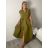 Šaty dlouhé elegantní letní šaty dámské (S/M/L ONE SIZE) ITALSKÁ MÓDA IMPLU2610446/DUR S/M/L zelená khaki