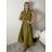 Šaty dlouhé elegantní letní šaty dámské (S/M/L ONE SIZE) ITALSKÁ MÓDA IMPLU2610446/DUR S/M/L zelená khaki