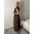 Šaty dlouhé elegantní letní šaty dámské (S/M/L ONE SIZE) ITALSKÁ MÓDA IMPLU2610446/DUR S/M/L zelená khaki