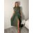Šaty dlouhé elegantní letní šaty dámské (S/M/L ONE SIZE) ITALSKÁ MÓDA IMPLU2610446/DUR S/M/L zelená khaki