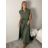 Šaty dlouhé elegantní letní šaty dámské (S/M/L ONE SIZE) ITALSKÁ MÓDA IMPLU2610446/DUR S/M/L zelená khaki