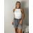 Kraťasy MOM fit dámské (38-48 ONE SIZE) ITALSKÁ MÓDA IMWGT26f390-21/DUR 42 šedá