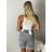 Kraťasy MOM fit dámské (38-48 ONE SIZE) ITALSKÁ MÓDA IMWGT26f390-21/DUR 42 šedá
