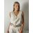 Tílko letní lněné dámská (S/M/L ONE SIZE) ITALSKÁ MÓDA IMWAD260004/DUR S/M/L bílá