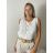 Tílko letní lněné dámská (S/M/L ONE SIZE) ITALSKÁ MÓDA IMWAD260004/DUR S/M/L bílá