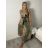 Šaty dlhé letné icecool bez rukávov dámske (S/M/L ONE SIZE) TALIANSKA MÓDA IMM23M2132-23/DUR M / L zelená khaki