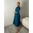 Šaty dlhé košilové 3/4 dlhý rukáv dámske KONSTANCE (S/M/L ONE SIZE) TALIANSKA MÓDA IM5260001