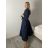 Šaty dlhé košilové 3/4 dlhý rukáv dámske KONSTANCE (S/M/L ONE SIZE) TALIANSKA MÓDA IM5260001