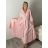 Šaty dlhé košilové 3/4 dlhý rukáv dámske KONSTANCE (S/M/L ONE SIZE) TALIANSKA MÓDA IM5260001