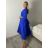 Šaty dlhé košilové 3/4 dlhý rukáv dámske (S/M/L ONE SIZE) TALIANSKA MÓDA IM5260001/DUR S/M/L zelená