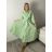 Šaty dlhé košilové 3/4 dlhý rukáv dámske (S/M/L ONE SIZE) TALIANSKA MÓDA IM5260001/DUR S/M/L zelená
