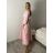 Šaty dlhé košilové 3/4 dlhý rukáv dámske (S/M/L ONE SIZE) TALIANSKA MÓDA IM5260001/DUR S/M/L zelená