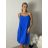 Šaty krátké letí na ramínka dámské AYGA (S/M/L ONE SIZE) ITALSKÁ MÓDA IM9260002/DUR S/M/L Černá