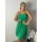 Šaty krátké letí na ramínka dámské AYGA (S/M/L ONE SIZE) ITALSKÁ MÓDA IM9260002/DUR S/M/L Černá