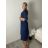 Šaty dlouhé elegantní letní šaty dámské  (S/M/L ONE SIZE) ITALSKÁ MÓDA IMPLU262604/DUR S/M/L tmavě modrá