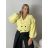 Kabátek krátký oversize dlouhý rukáv dámská KRISTANA (S/M/L ONE SIZE) ITALSKÁ MÓDA IMWTM2600010/DUR S/M/L béžová