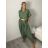 Souprava letní kalhoty dlouhé a košile krátký rukáv dámská KLAUDI  (M/L/XL ONE SIZE) ITALSKÁ MÓDA IMWBJ260002/DUR M/L Černá