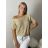 Svetr slabý krátký rukáv dámský (S/M/L ONE SIZE) ITALSKÁ MÓDA IMWGM251397/DUR