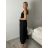 Šaty dlhé letné na ramienka dámske (S/M/L ONE SIZE) TALIANSKA MÓDA IMD2608457/DUR S/M/L čierna