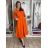 Šaty dlhé košilové 3/4 dlouhý rukáv dámske KONSTANCE  (S/M/L ONE SIZE) TALIANSKA MÓDA IMPDY264885/DUR tmavě růžová S/M/L