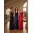 Šaty elegantní na ramínka dámské (XS/S/M) ITALSKÁ MÓDA  IM326102 XS/S/M červená
