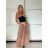 Sukně dlouhá s páskem dámská (S/M/L ONE SIZE) ITALSKÁ MÓDA IMM25M7755/DUR červená S/M/L