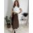 Sukně dlouhá s páskem dámská (S/M/L ONE SIZE) ITALSKÁ MÓDA IMM25M7755/DUR červená S/M/L