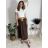 Sukně dlouhá s páskem dámská (S/M/L ONE SIZE) ITALSKÁ MÓDA IMM25M7755/DUR červená S/M/L