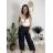 Kalhoty dlouhé elegantní dámské JITKA (S/M/L ONE SIZE) ITALSKÁ MÓDA IM426070/DU