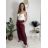 Kalhoty dlouhé elegantní dámské JITKA (S/M/L ONE SIZE) ITALSKÁ MÓDA IM426070/DU